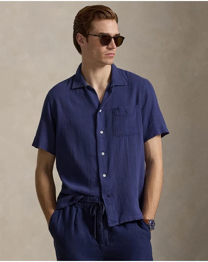 Polo Ralph Lauren - Classic Fit Basket-Weave Camp Shirt