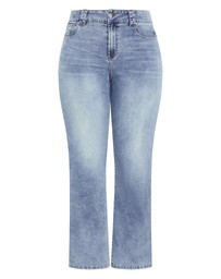City Chic - Plus size Pia Fit Bootleg Jean - light wash