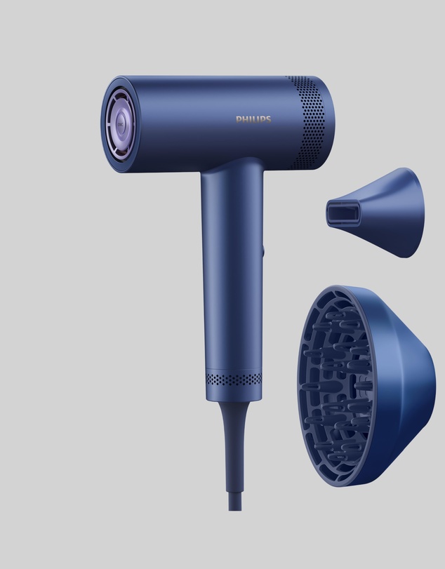 Philips - Philips Hair Dryer 8000, ThermoShield sensor, BLDC motor, Navy Blue