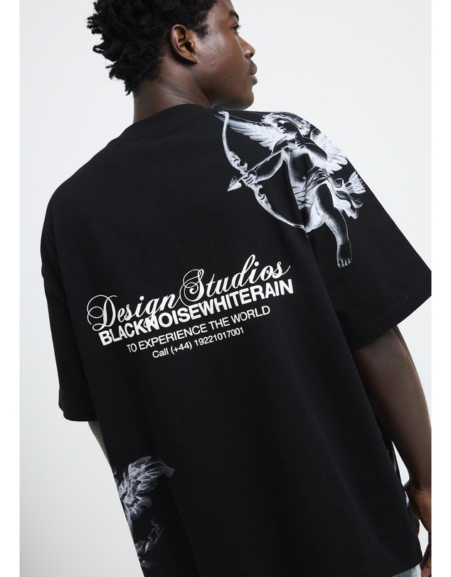 Black Noise White Rain - Float T-Shirt
