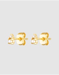 HOUSE OF SLANI - Dainty Crystal Pearl Stud Earrings