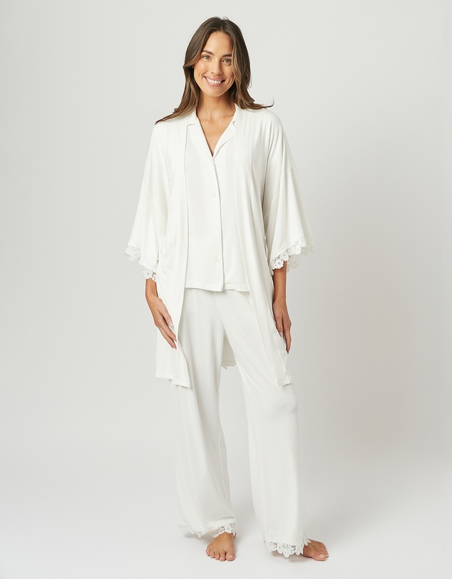 UNE PIECE - Lace Trim Modal Robe