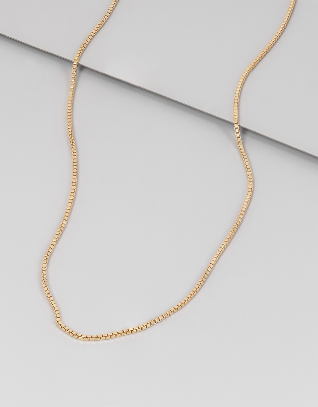 Wanderlust + Co - 14K Gold Vermeil Box Chain Necklace