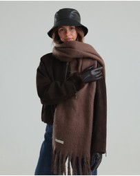 Morgan & Taylor - Gia Faux Leather Gloves in Brown