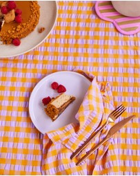 Mosey Me - Kumquat Bloom Seersucker Tablecloth