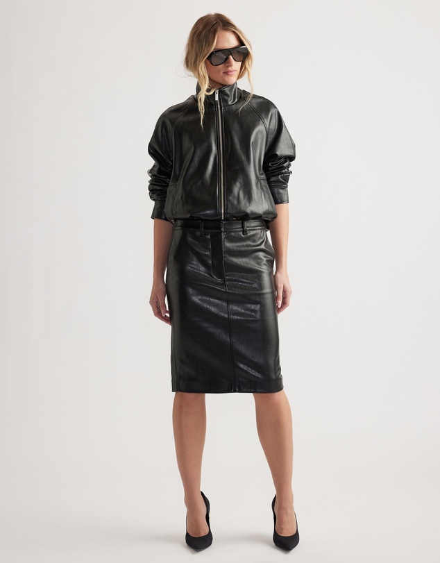 Decjuba - Ari Faux Leather Pencil Skirt