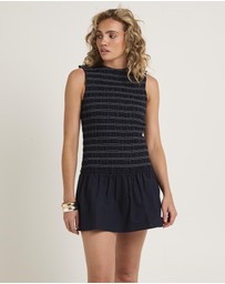 Subtitled - Delmore Shirred Dress