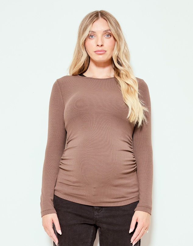 Soon Maternity - Base Soft Rib Feeding Top