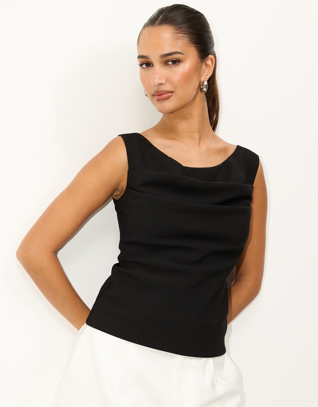 Dazie - Solene Draped Top