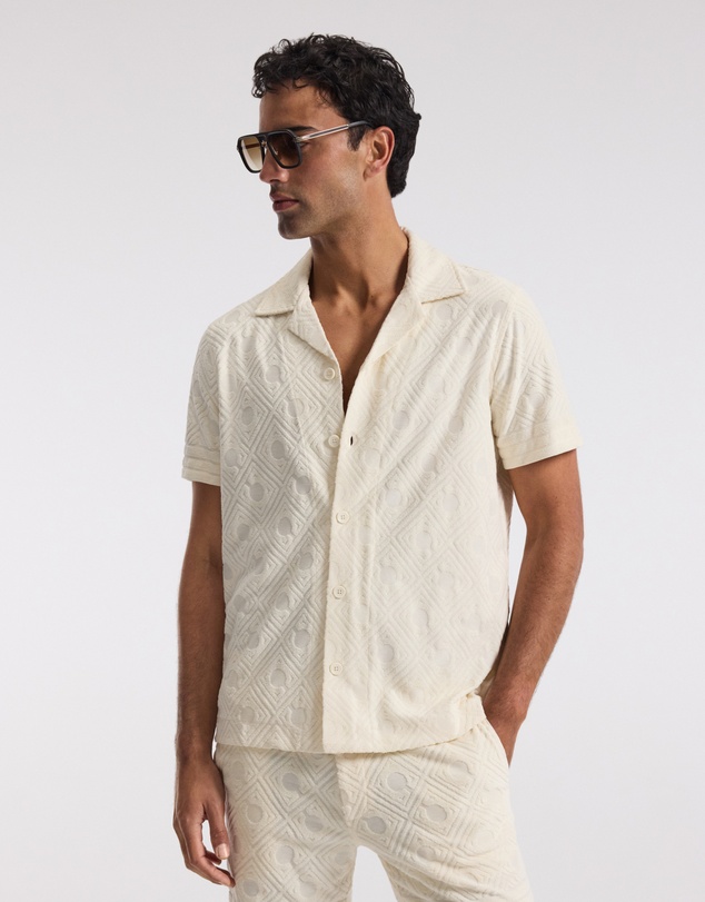 Calibre - Plush Terry Logo Short Sleeve Shirt Ivory