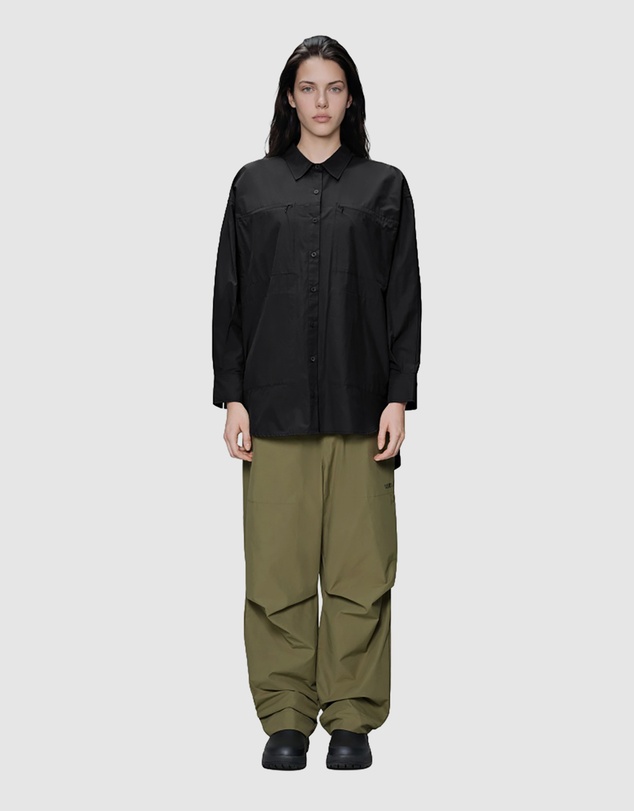 RAINS - Light Woven Long Sleeve W Shirt Black