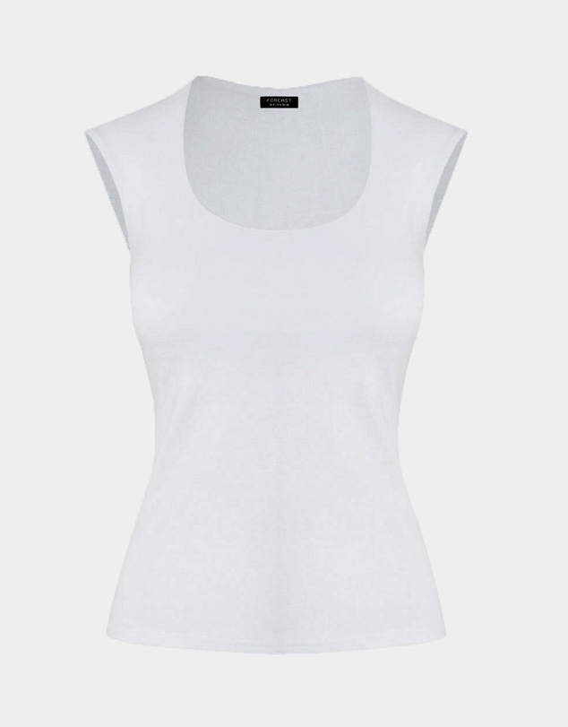 Forcast - Soho Rounded Square Neck Top