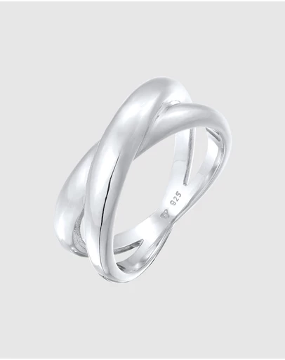Elli Jewelry - Ring Cross Design 925 Sterling Silver