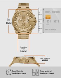 Diesel - Mega Chief Gold-Tone Chronograph Watch