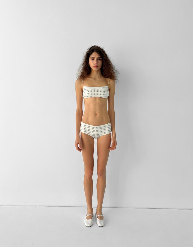 Ziah - Low Waist Studded Swim Shorts