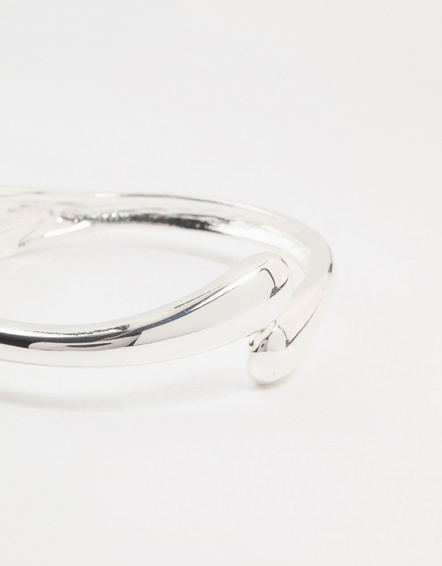 Lovisa - Silver Plated Open Hinge Wrapped Bracelet