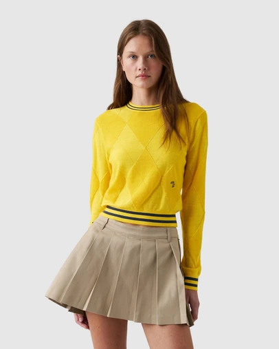 GAP - GAP x Malbon LS Crew Argyle Sweater