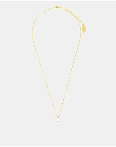 Georgini - GEORGINI OCEANS NOOSA FRESHWATER PEARL NECKLACE GOLD
