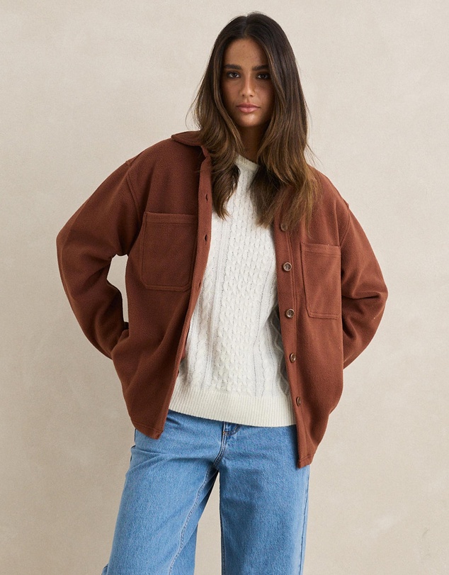 Rhythm - Reverse Fleece Shacket