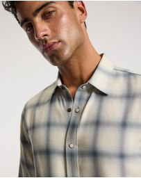 Calibre - Tailored Check Long Sleeve Shirt Bone