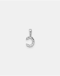 Zoe Olivia - 9K White Gold Lab Grown Diamond Initial C Pendant