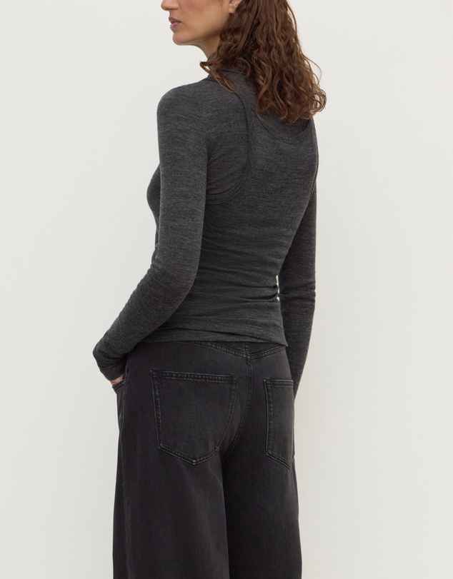 Assembly Label - Nora Merino Wool Layered Turtleneck Top