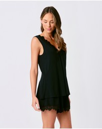 UNE PIECE - Lace Trim Modal Cami & Shorts Pyjama Set