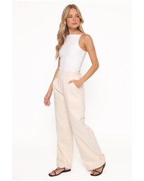 Petal & Pup - Asher Tie Detail Tapered Leg Pants - Cream