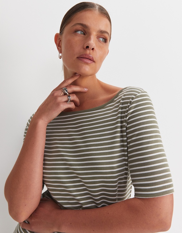 Sportscraft - Heidi Boat Neck Half Sleeve Tee