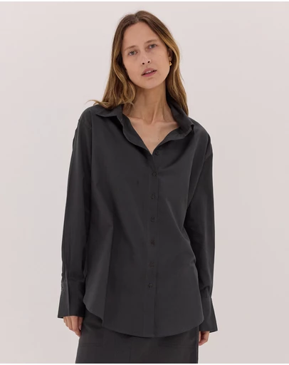 Cloth & Co. - The Split Back Shirt | Carbon