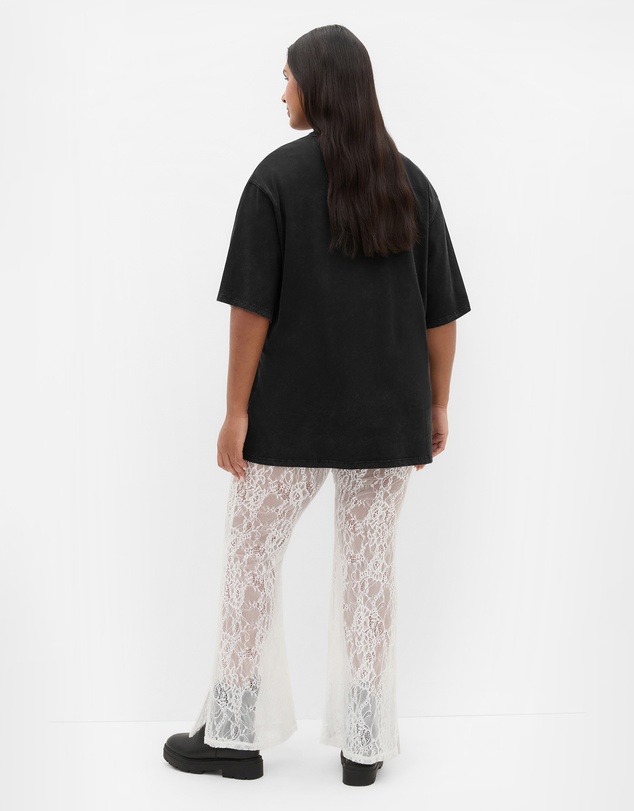 City Chic - Plus size Aura Lace Pant - ivory