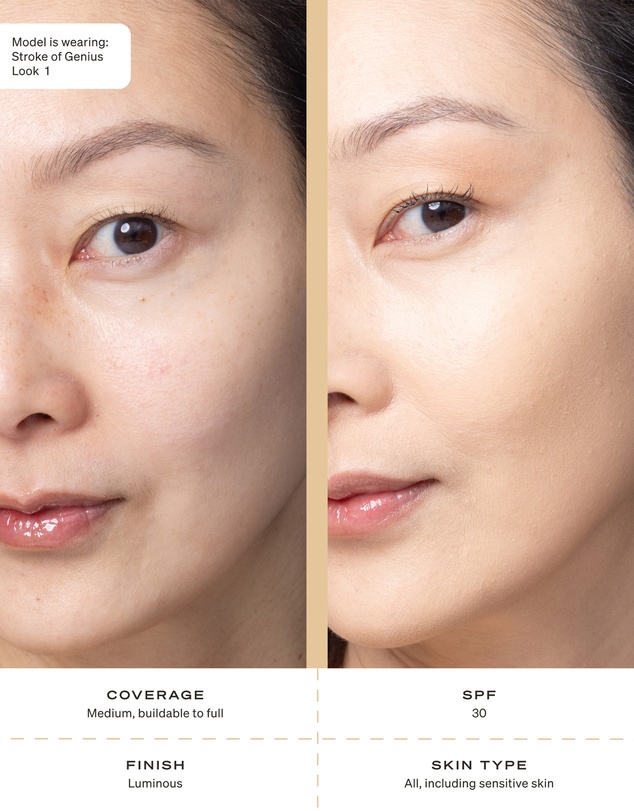 Napoleon Perdis - Stroke of Genius Liquid Cashmere Foundation SPF30 Look 1