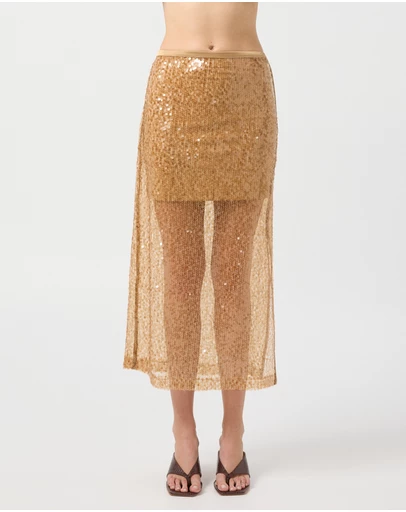 Third Form - Reflection Sequin Midi Skirt
