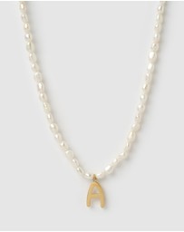 Arms Of Eve - Statement Letter Pearl Necklace