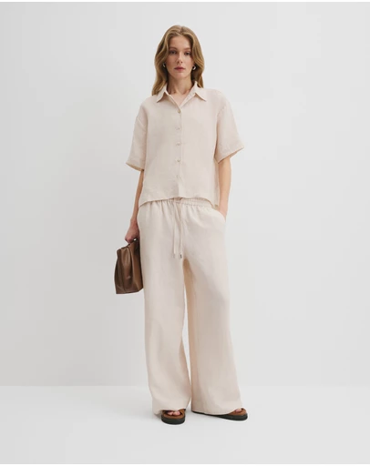 Country Road - Organically Grown Linen Short Sleeve Shirt