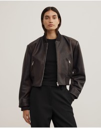 Witchery - Crop Burnished Bomber Jacket