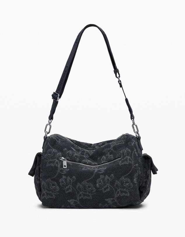 Desigual - Medium Pocket Embroidered Denim Bag