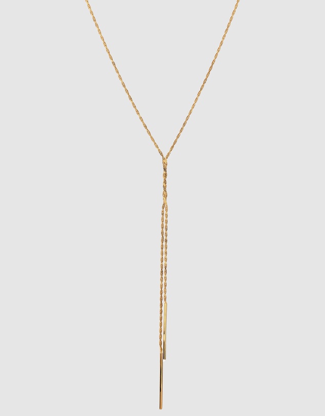 Elli Jewelry - Necklace Y-Chain 925 Sterling Silver Gold-Plated