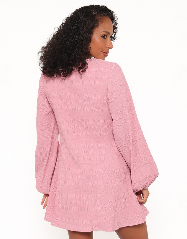 Petal & Pup - Amaya Long Sleeve Mini Dress - Pink