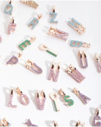 Lovisa - Kids Rose Gold Glitter Paper Make-Your-Own Necklace
