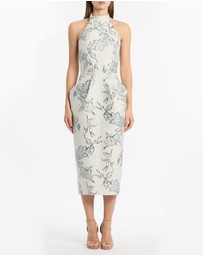 Carla Zampatti - Murano Brocade Halter Neck Midi Dress
