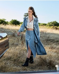 Belle & Bloom - Can't Forget You Denim Midi Skirt