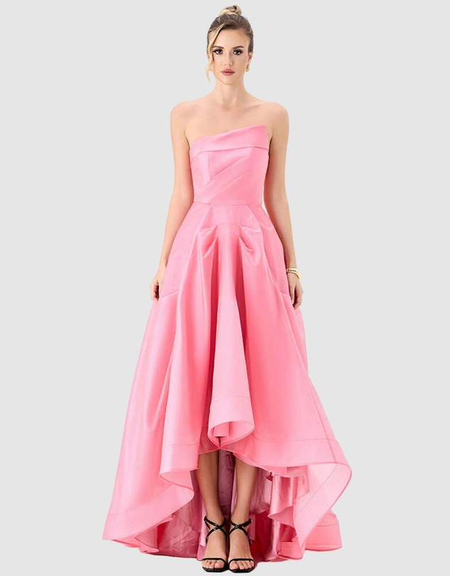 Bariano - Jeila Strapless Hi Lo Gown