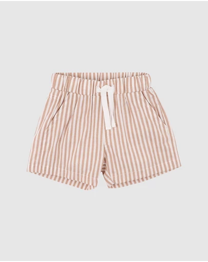 Bebe by Minihaha - Brady Stripe Woven Shorts - Babies