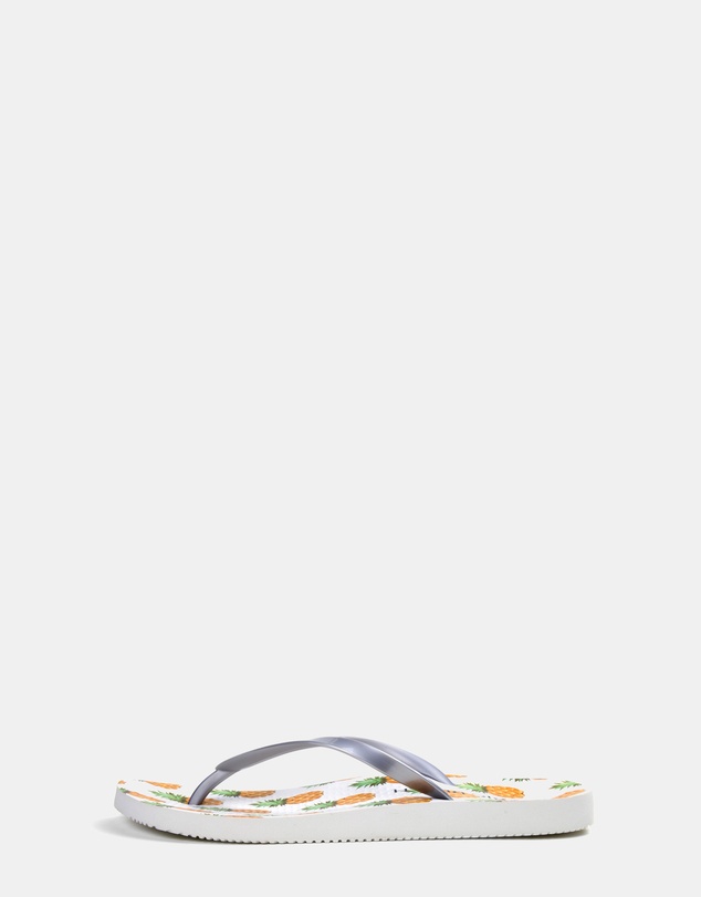 Vionic - Noosa Print Toe Post Sandal - Silver Pineapple