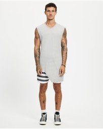 Surrounded By Ghosts - The Graftonite Asymmetrical Cotton Tail Muscle T-Shirt