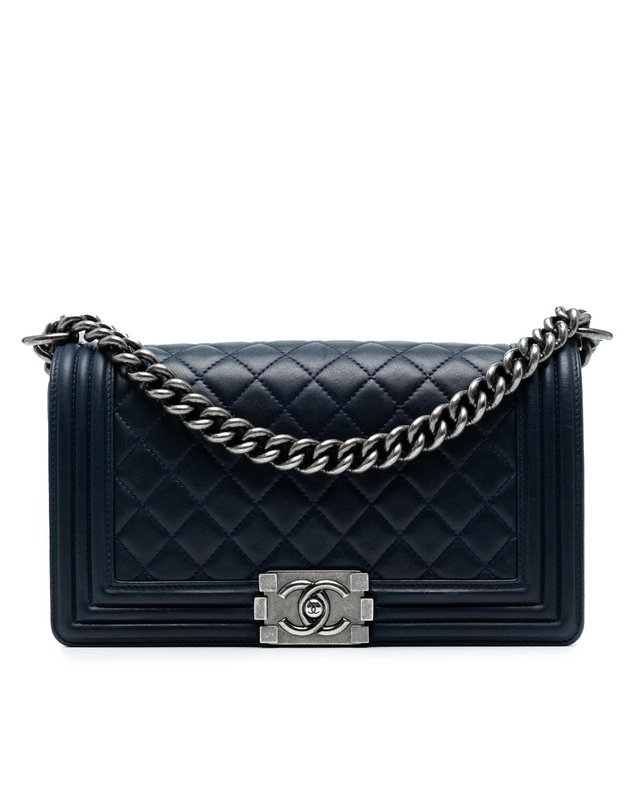 Pre-Loved by Azura Reborn - Pre-Loved Old Medium Quilted Lambskin Boy Flap
