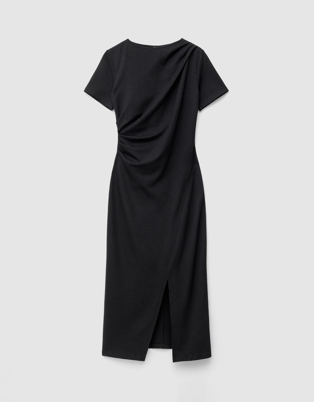 & Other Stories - Draped Short-Sleeve Midi Dress
