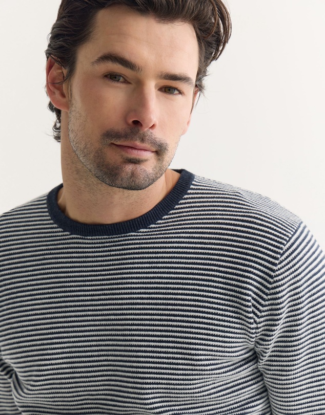 Oxford - Liam Stripe Crew Neck