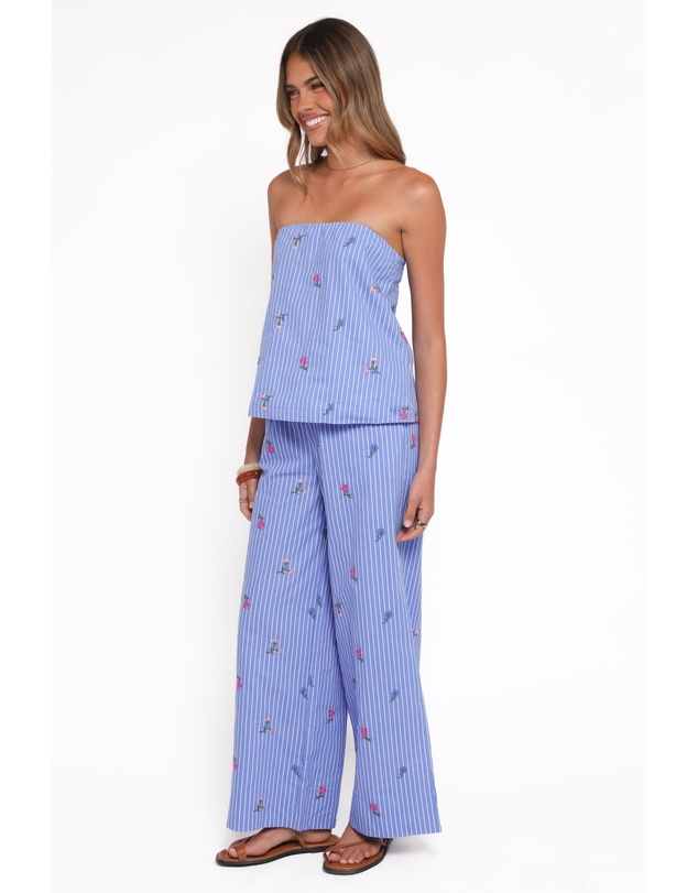 Petal & Pup - Ezra Pant Set - Blue Stipe